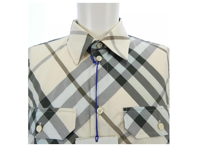 Camicia Burberry a maniche corte in cotone - vista 5