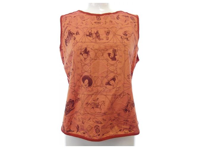 Hermès Conjunto Top em Twill de Lã, Algodão, Linho e Viscose - vista 7
