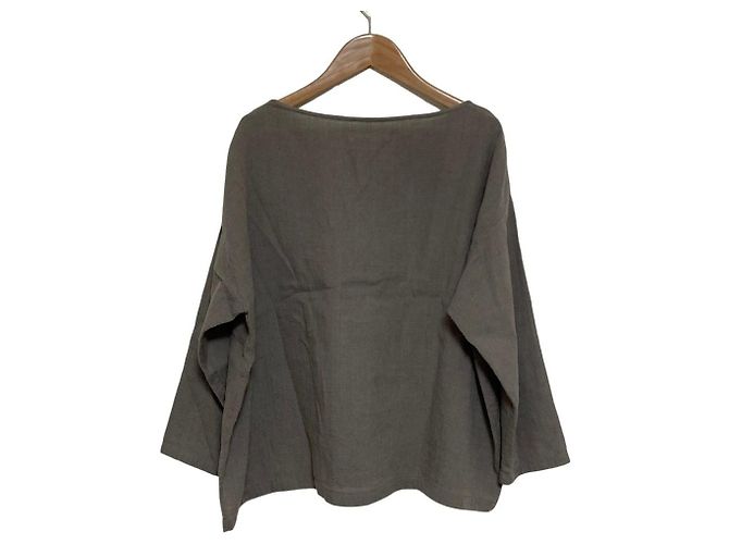 Autre Marque top oversized scollo a barca in lino evam eva - vista 2