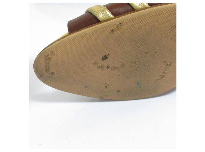 Escarpins slingback ouverts en cuir Hermès - vue 10