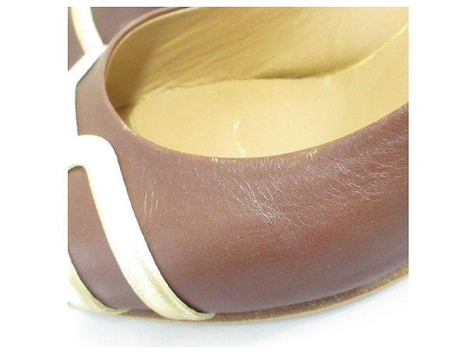 Escarpins slingback ouverts en cuir Hermès - vue 14