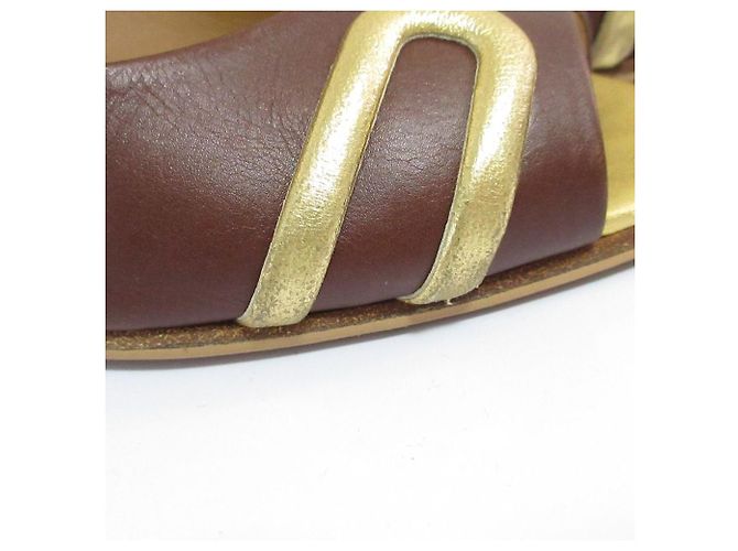 Escarpins slingback ouverts en cuir Hermès - vue 18