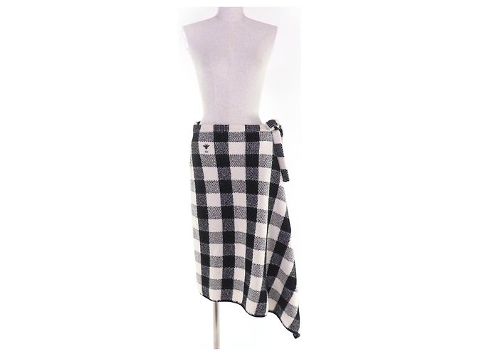 Falda asimétrica de mezcla de lana y alpaca Christian Dior - vista 2