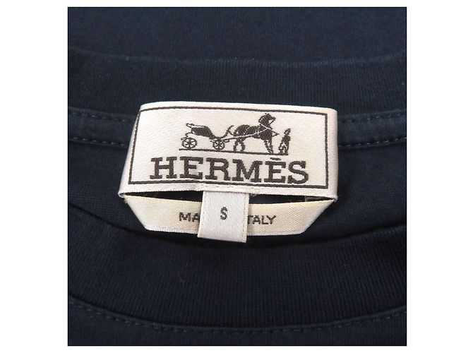 Hermès T-shirt de manga curta com patch de pele de cordeiro Hermes - vista 5