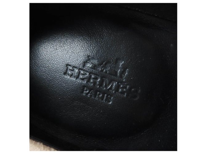 Hermès Mocassini Hermes Desting Kelly Metal Suede 35 - vista 10