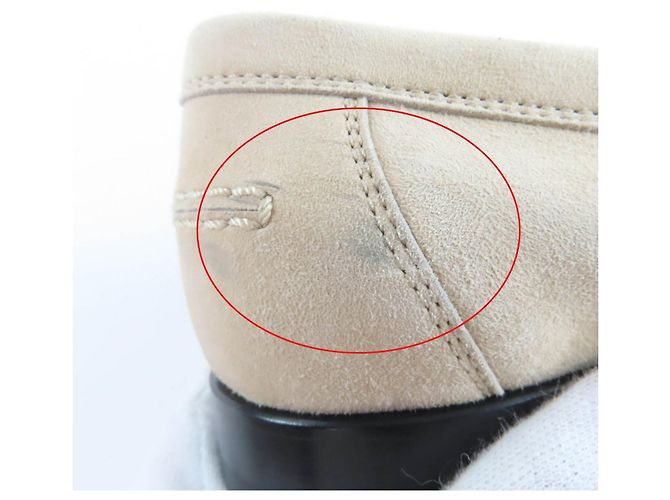 Hermès Mocassini Hermes Desting Kelly Metal Suede 35 - vista 13