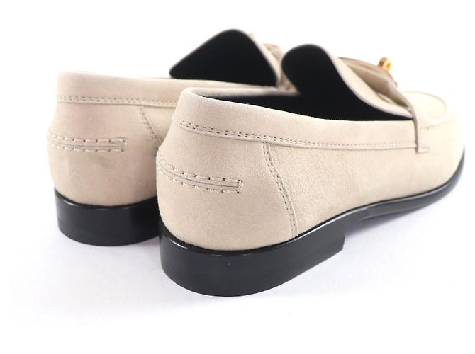 Hermès Mocassini Hermes Desting Kelly Metal Suede 35 - vista 3