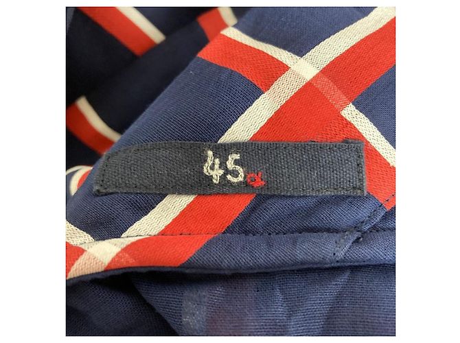 Autre Marque Vestido 45R de doble gasa de algodón y ramio a cuadros - vista 7