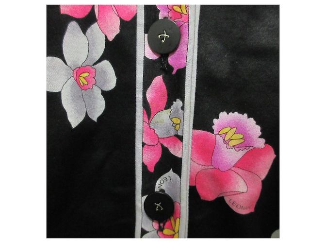 LEONARD FASHION Chaqueta sin cuello de algodón con estampado floral - vista 7