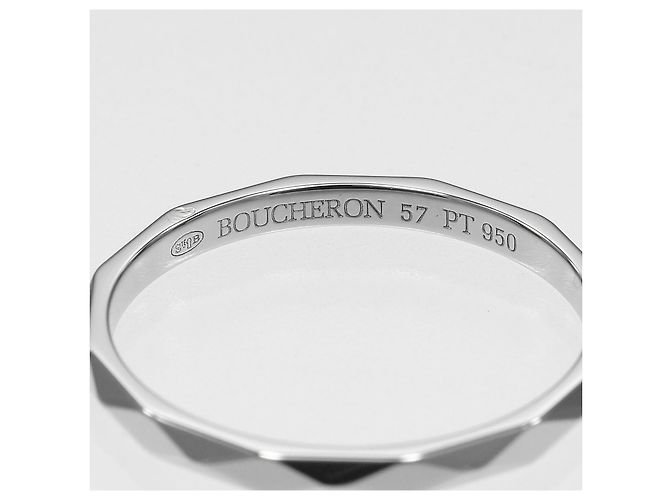Boucheron Facette Small Pt950 Platinum Ring Größe 16 - Ansicht 4