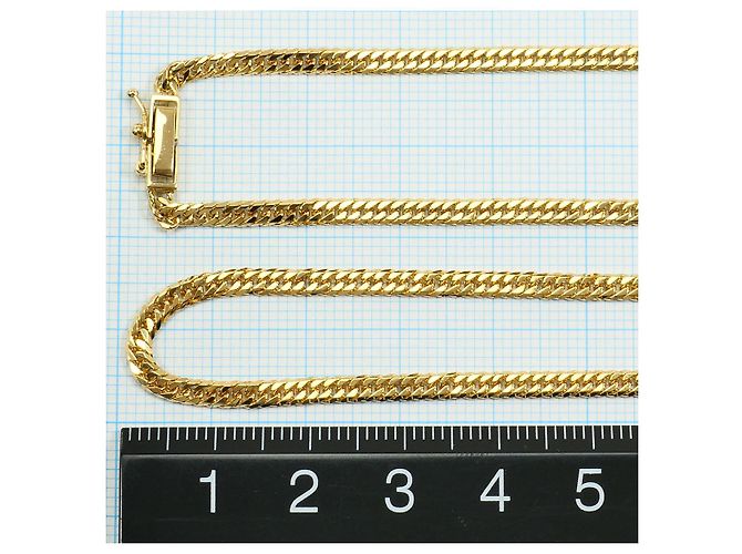 Autre Marque Collana Au750 Curb 6 Sided Double Cut - vista 4