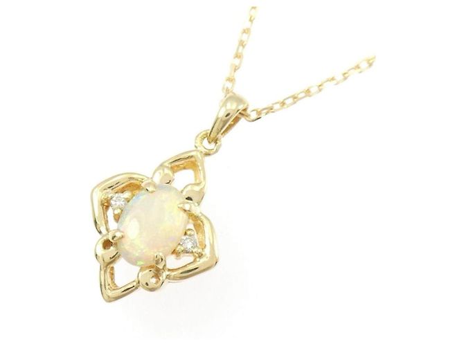 Autre Marque Au750 Opal-Diamant-Halskette - Ansicht 3