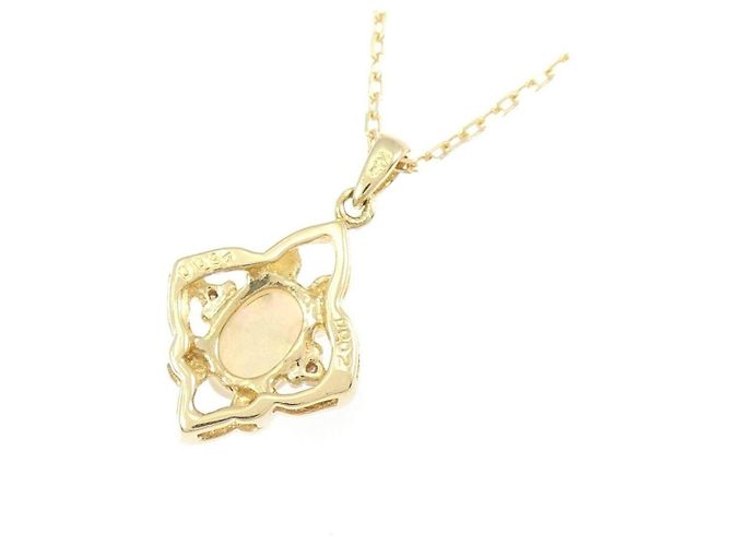 Autre Marque Au750 Opal-Diamant-Halskette - Ansicht 4