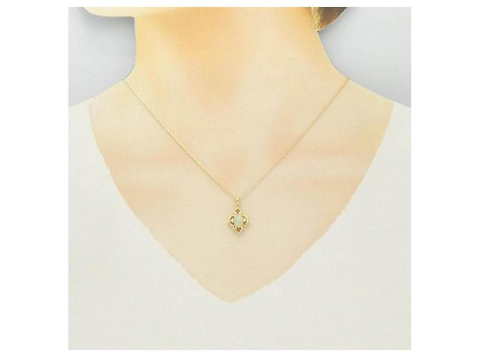 Autre Marque Au750 Opal-Diamant-Halskette - Ansicht 6