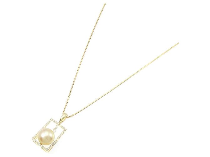Autre Marque Collana in perle South Sea bianche e diamanti Au750 - vista 2