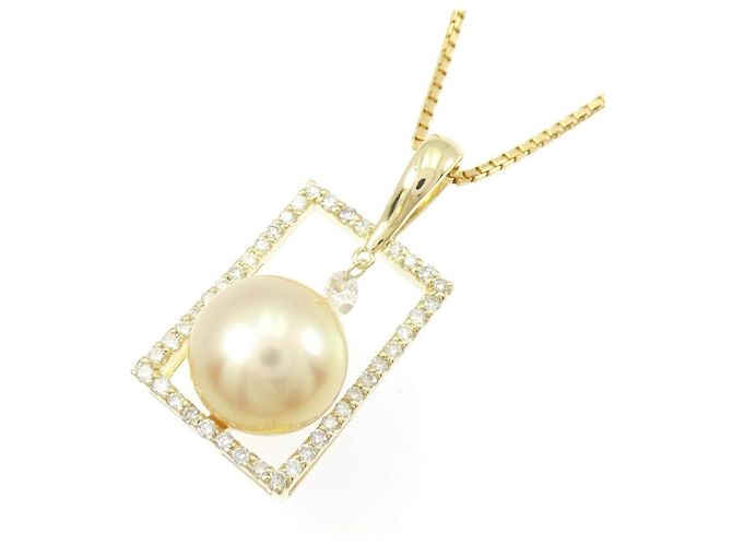 Autre Marque Collana in perle South Sea bianche e diamanti Au750 - vista 3