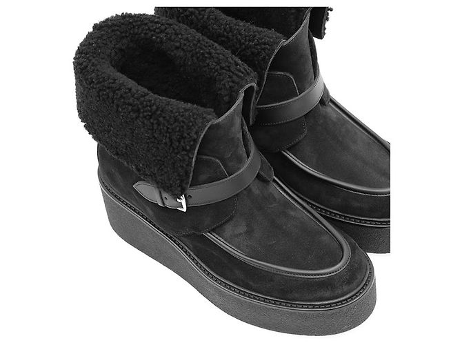 Hermès Botas Hemisphere em camurça e shearling Hermes - vista 14