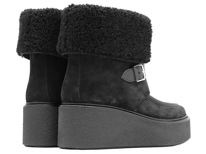 Hermès Botas Hemisphere em camurça e shearling Hermes - vista 15
