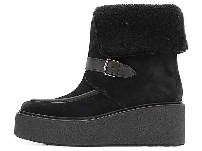 Hermès Botas Hemisphere em camurça e shearling Hermes - vista 4