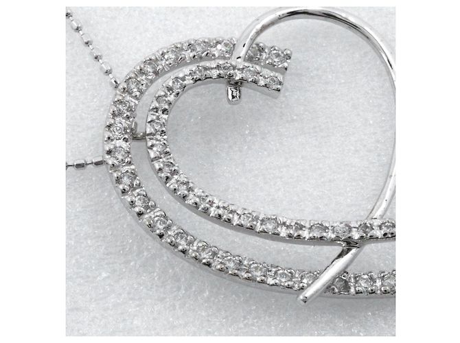 Autre Marque Collana in oro bianco K14 con diamanti - vista 3