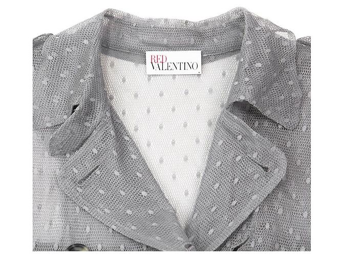 Autre Marque Trench Coat Red Valentino con bordados de encaje - vista 13
