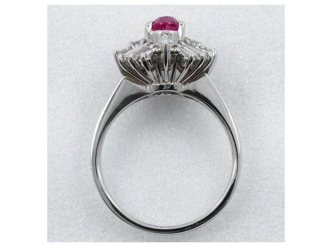 Autre Marque Pt900 Platinum Ruby Diamond Ring - view 7