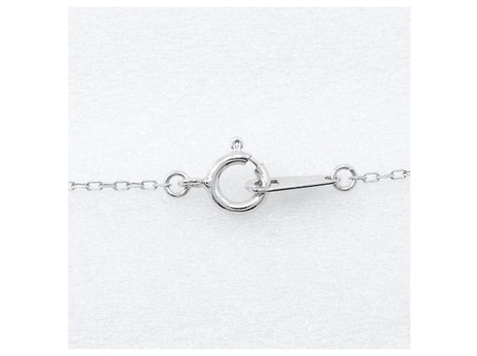 Autre Marque Collana in oro bianco K10 con opale e diamante - vista 6