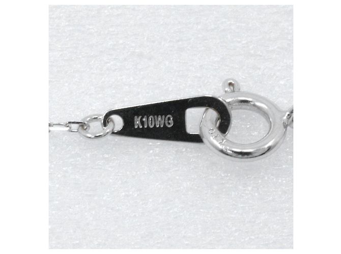 Autre Marque Collana in oro bianco K10 con opale e diamante - vista 7