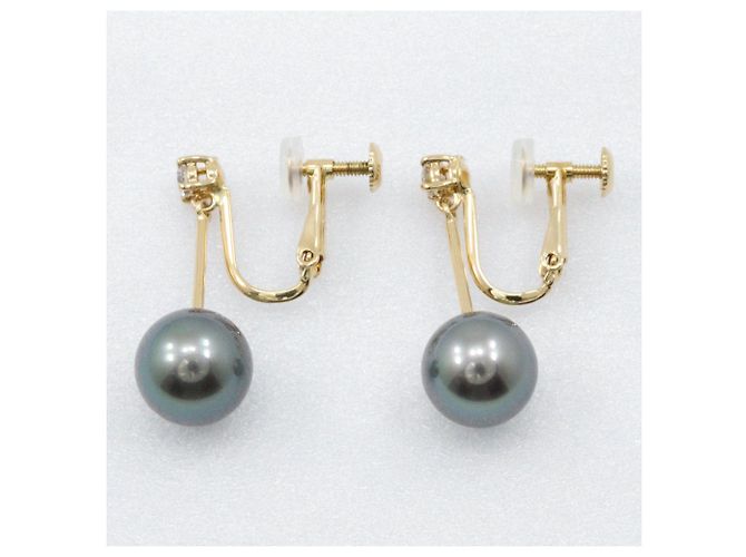 TASAKI Au750 Perlen-Diamant-Ohrringe - Ansicht 4