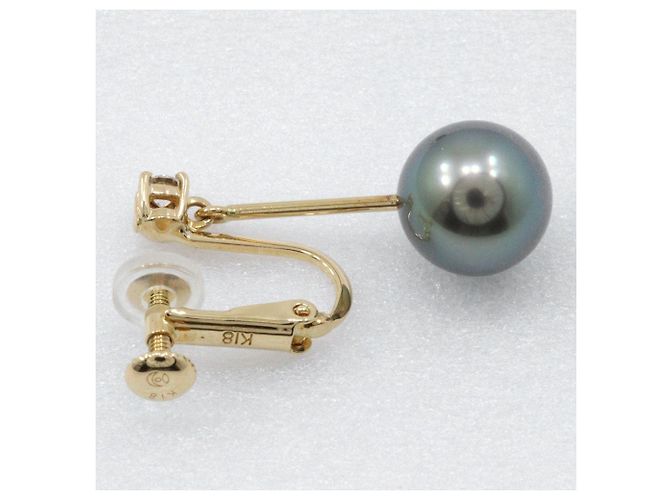 TASAKI Au750 Perlen-Diamant-Ohrringe - Ansicht 5
