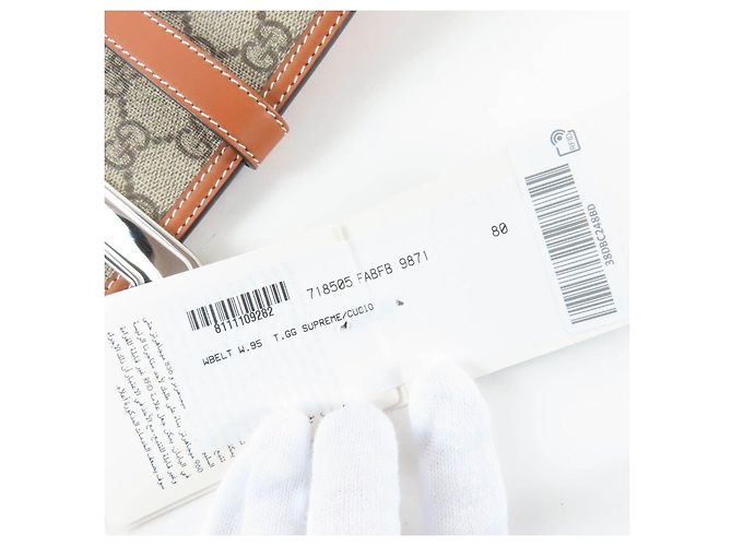 Cintura larga Gucci GG Supreme - vista 10