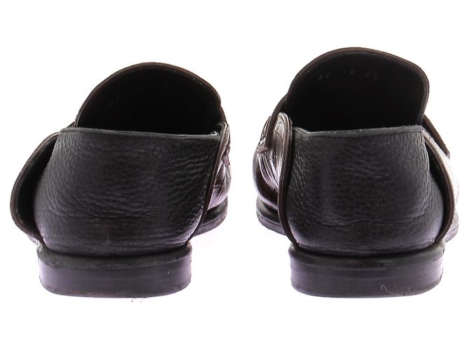 Loewe Mocassini in pelle marrone embossed effetto coccodrillo - vista 7