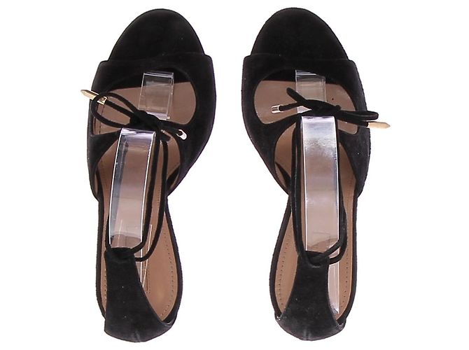 Aquazzura Sandali in camoscio neri - vista 4
