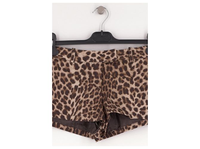 Autre Marque Pantaloncini in cotone con stampa leopardata - vista 3