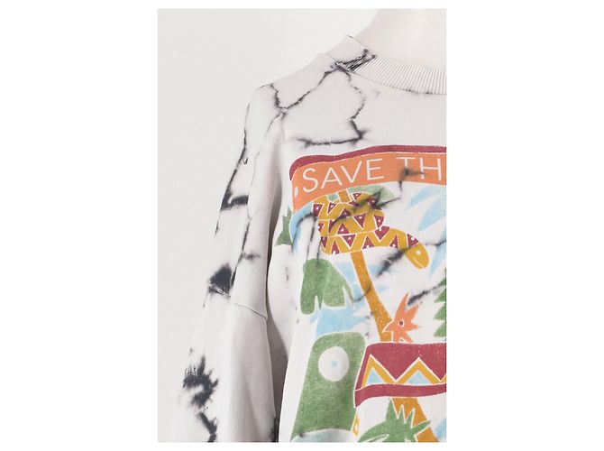 Stella Mc Cartney Stella McCartney Weißes Baumwoll Tie Dye Sweatshirt - Ansicht 6