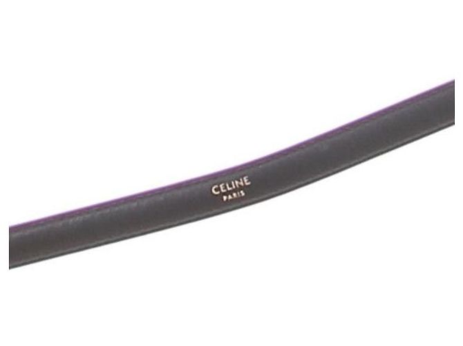 Céline Ceinture noire à logo doré - view 3