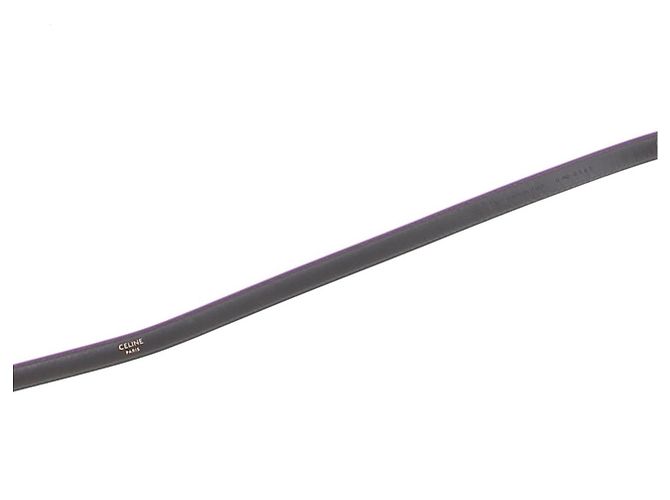Céline Ceinture noire à logo doré - view 4