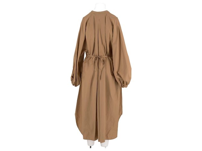 Robe Loulou de Saison en coton beige à boutons - vue 2