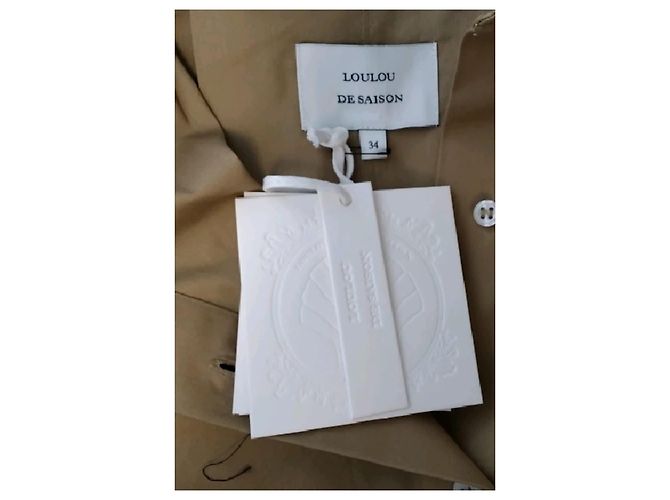 Robe Loulou de Saison en coton beige à boutons - vue 7