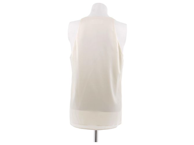 Autre Marque Cremefarbenes Seidentop - Ansicht 2