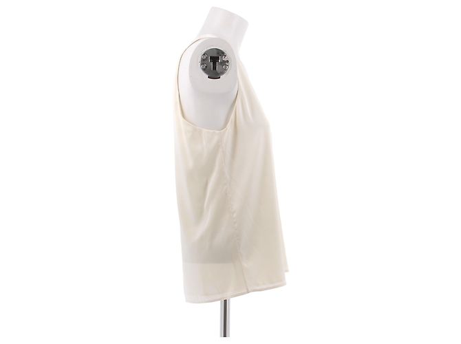 Autre Marque Cremefarbenes Seidentop - Ansicht 3