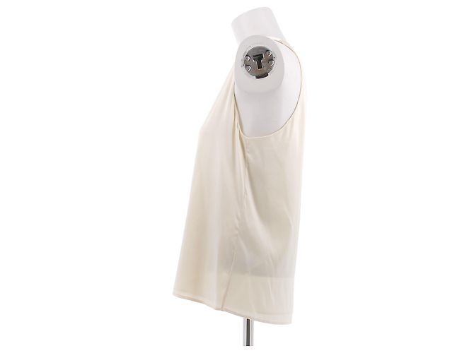 Autre Marque Cremefarbenes Seidentop - Ansicht 4