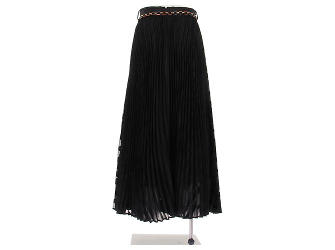Zimmermann Falda maxi plisada negra - vista 2