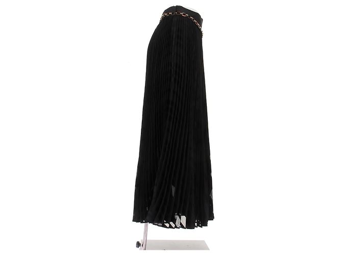 Zimmermann Falda maxi plisada negra - vista 3