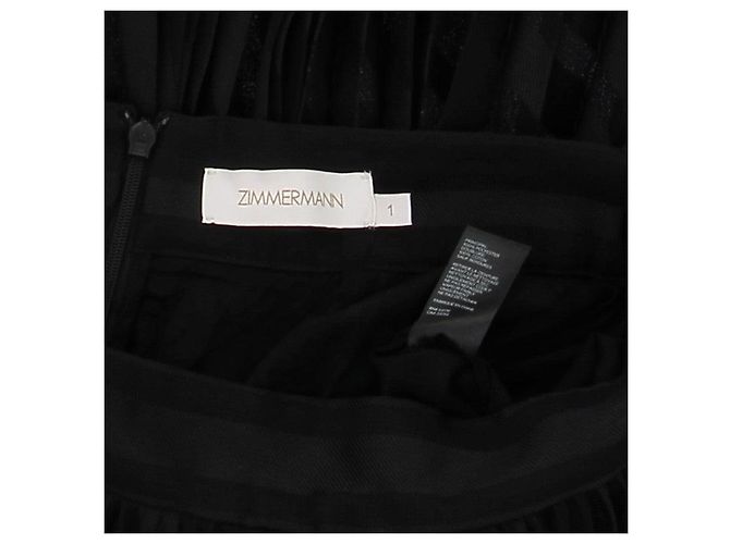 Zimmermann Falda maxi plisada negra - vista 5