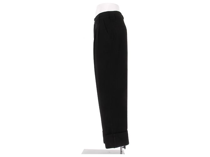 Ganni Schwarze Hose aus Polyester Größe 36 - Ansicht 4