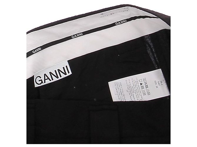 Ganni Schwarze Hose aus Polyester Größe 36 - Ansicht 5
