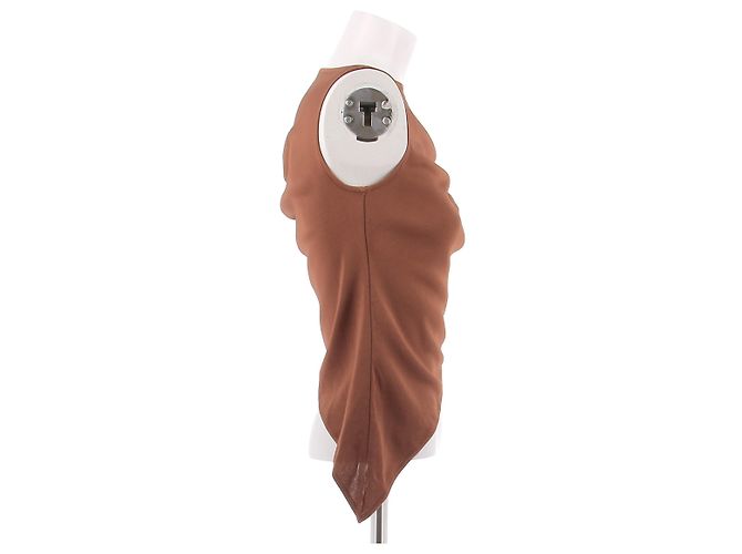 Autre Marque Asymmetrisches braunes Top - Ansicht 3