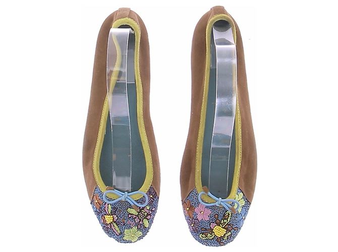 Autre Marque Ballerine blu e marroni - vista 4