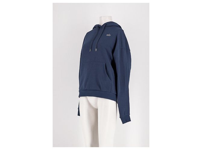 Autre Marque Sudadera con capucha ALO de algodón azul marino - vista 4